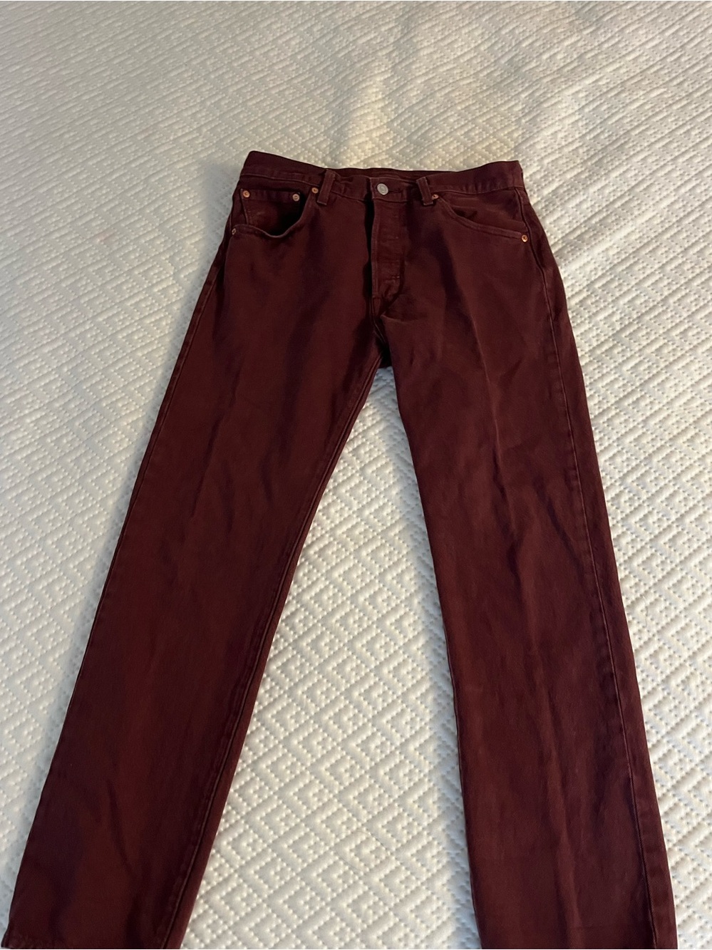 Levi’s burgundy 501 Jeans straight leg 32x32
